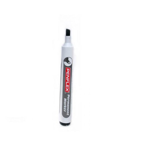 Penflex Black Chisel Permanent Marker - Box-10